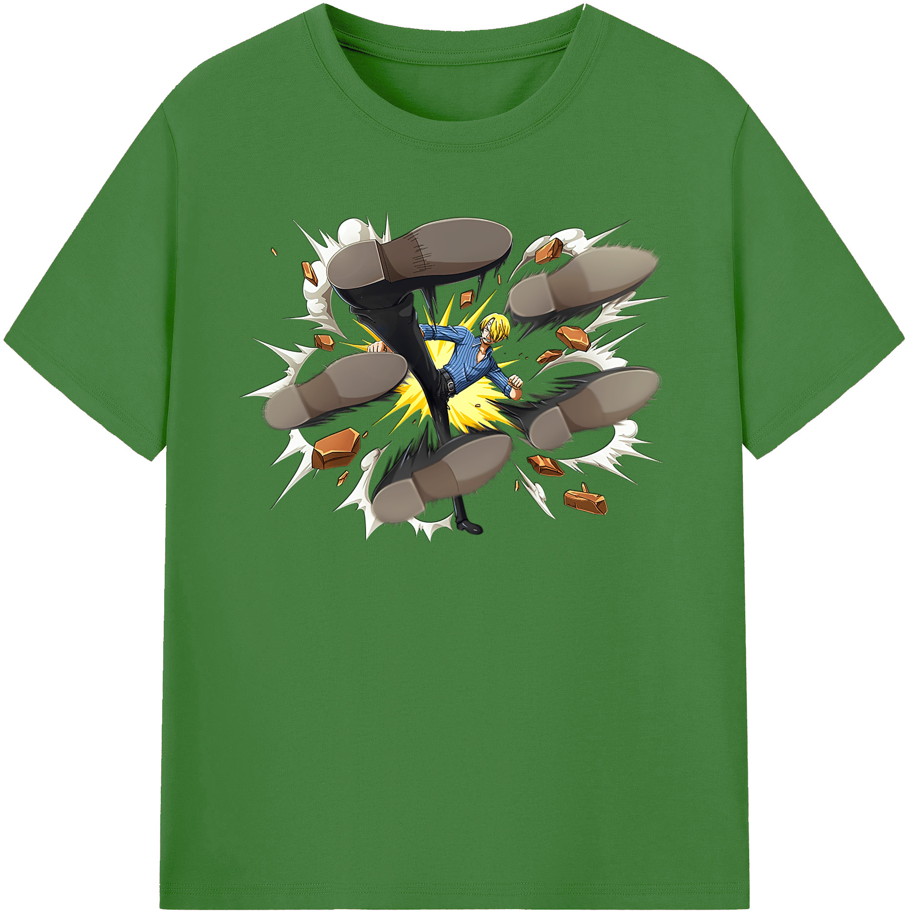 （画像用） ワンピース サンジ ONE PIECE Sanji レディースカジュアルプリントTシャツ（綿100％）
